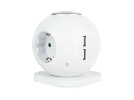 Сетевой фильтр Rombica NEO Spherum White, 3-розетки, 1.5 м, белый