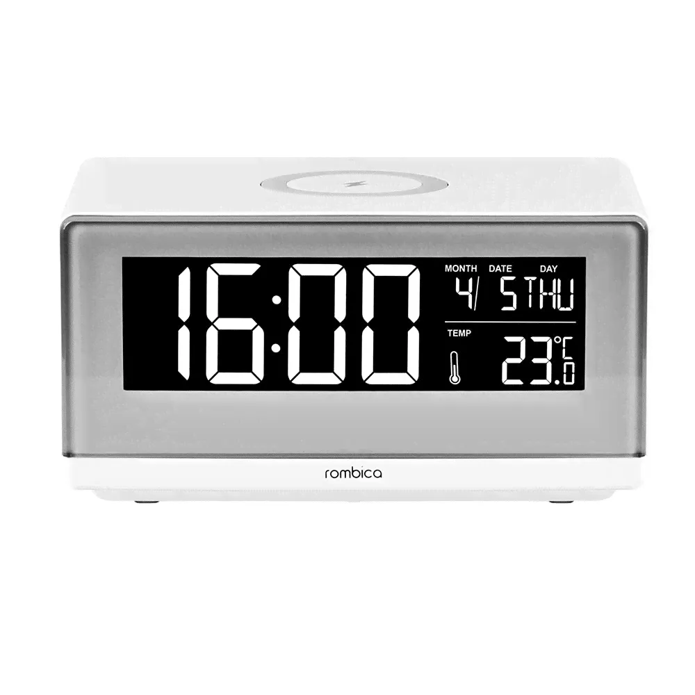 Беспроводное зарядное устройство с будильником Rombica Timebox 2 (белый) (ABD-002)
