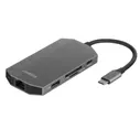 Разветвитель Rombica Type-C M7, USB 3.0 x 2, Type-C PD, HDMI, LAN, картридер, аудио+микрофон, алюминий, серый TC-00095