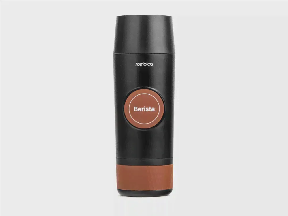 Кофемашина портативная с ёмкостью для кофе, 2600 мАч, Rombica Barista CTG-1, чёрная / коричневая - купить с логотипом на заказ в Москве и СПб | Иллан Гифтс