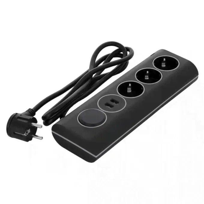 Сетевой фильтр ROMBICA Neo WC3U PSE-002, 3 розетки, 1,5 м, Black 100025550625