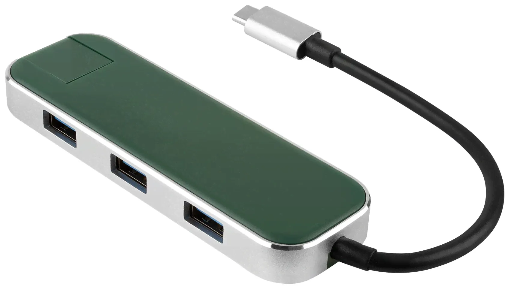Rombica USB Type-C Хаб Rombica Type-C Chronos. Цвет: зеленый (tc-00252) картридер / usb-хаб-4