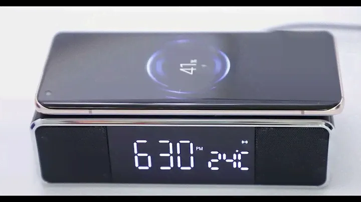 Светодиодные часы с беспроводной зарядкой и Bluetooth динамиками
