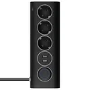 Сетевой фильтр Rombica NEO WC3U (PSE-002) 3 розетки 2 USB 1.5 м Черный