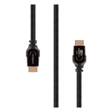 Кабель Rombica DX20 HDMI 2.1, длина 2 м. Цвет черно-оранжевый. CB-DX20