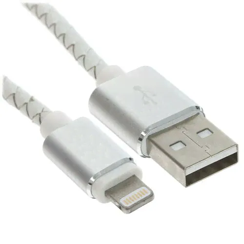 Кабель круглый Rombica Lightning 8-pin MFI - USB белый 1 м