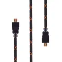 Кабель HDMI ROMBICA Digital ZX30B, HDMI 2.0b (5K, 3D, HDR), нейлоновая оплетка, чёрно-оранжевый, 3м оранжевый, черный