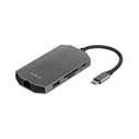 Хаб USB Rombica Type-C M7 USB 3.0 x 2 Type-C PD HDMI LAN картридер аудио+микрофон алюминий серый