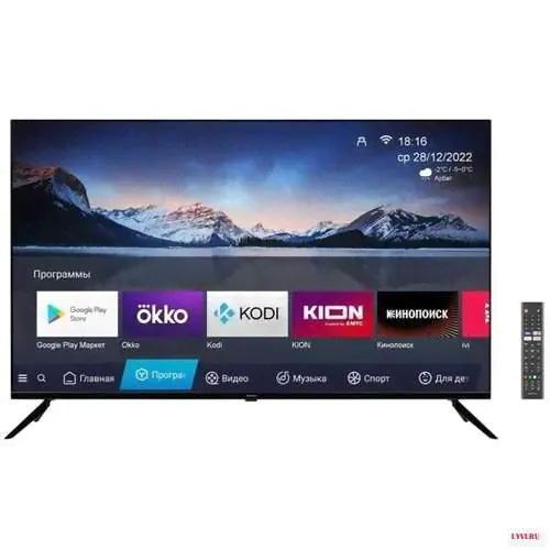 Телевизор LED Rombica Smart TV D55 55 (140 см), черный-0