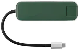 Rombica USB Type-C Хаб Rombica Type-C Chronos. Цвет: зеленый (tc-00252) картридер / usb-хаб
