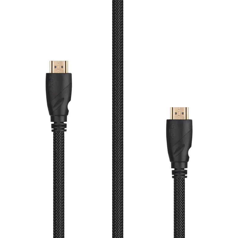 Кабель HDMI Rombica Digital HX15B HDMI 2.0b (5K 3D HDR) нейлоновая оплетка 1.5м черный