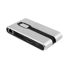 Rombica Хаб-разветвитель USB Rombica Type-C Hermes (TC-00254) Black картридер / usb-хаб