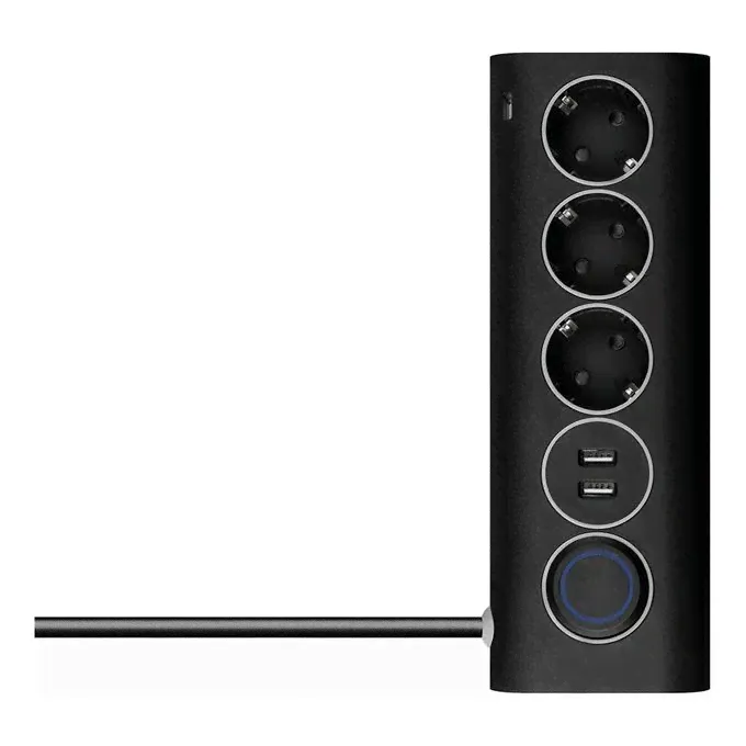 Сетевой фильтр Rombica Neo WC3U 3 розетки 1,5 м черный-0