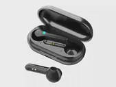 Наушники беспроводные Rombica TWS Mysound Flip, черные - купить с логотипом на заказ в Москве и СПб | Иллан Гифтс