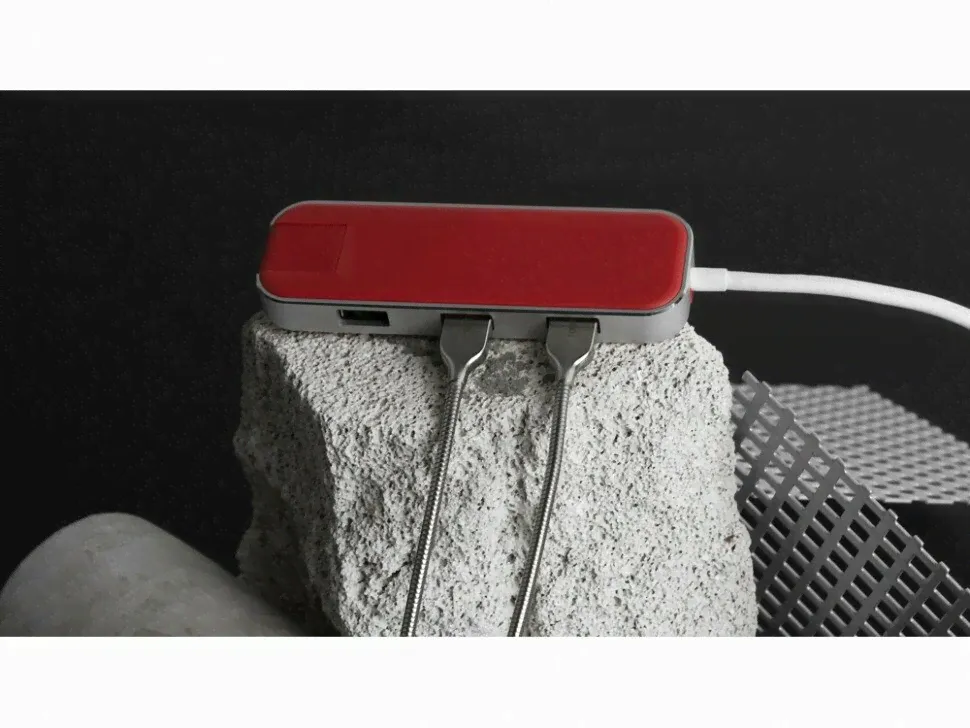 Rombica Разветвитель для компьютера Rombica Type-C Chronos Red (TC-00250) картридер / usb-хаб-4
