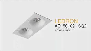 ВСТРАИВАЕМЫЙ СВЕТИЛЬНИК ПОД СМЕННУЮ ЛАМПУ AO1501091 SQ2 | LEDRON