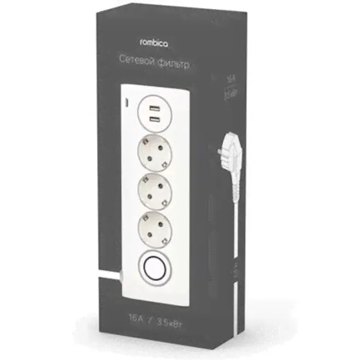   Rombica NEO WC3U White 2 x USB 3 x 220V  1.5-0