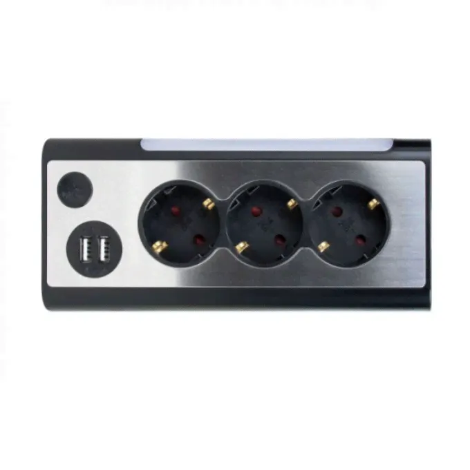 Сетевой фильтр ROMBICA , 3 розетки, 1,5 м, Black PSE-007-0