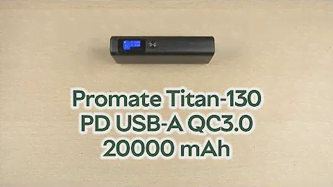 Розпаковка Promate Titan-130 20000 mAh 2xUSB-C PD USB-А QC3.0 (titan-130)