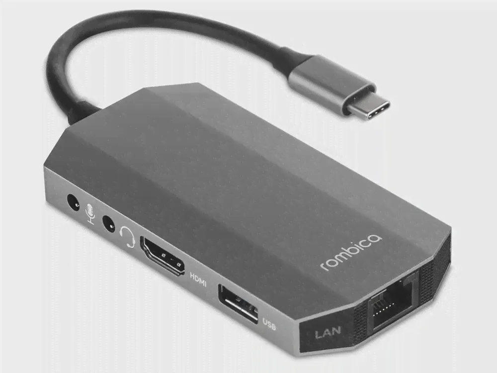 Хаб Rombica USB Type-C M7, чёрный - купить с логотипом на заказ в Москве и СПб | Иллан Гифтс