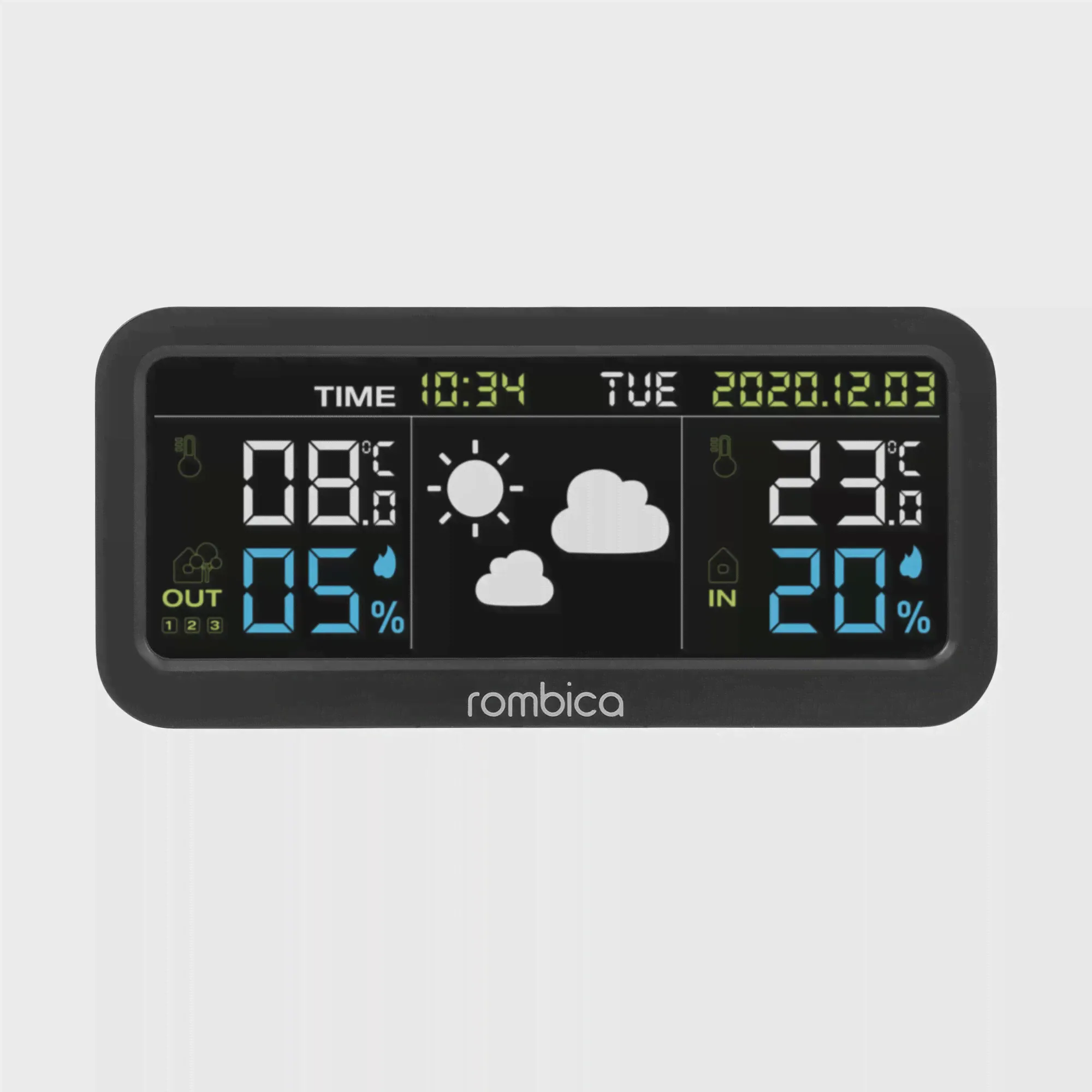 Метеостанция домашняя Rombica BoxCast 1 WTS, черная - купить с логотипом на заказ в Москве и СПб | Иллан Гифтс-0